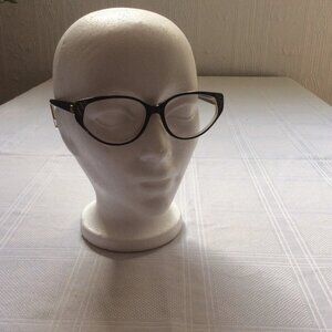 60's or early 70's Balenciaga black glasses with rhinestones, perfect condition